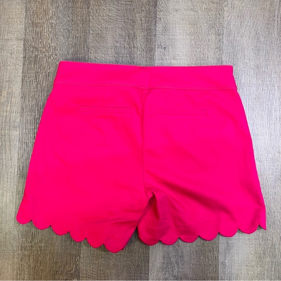 Isaac Mizrahi High Waist Fuchsia Scalloped Shorts - Picture 5 of 5